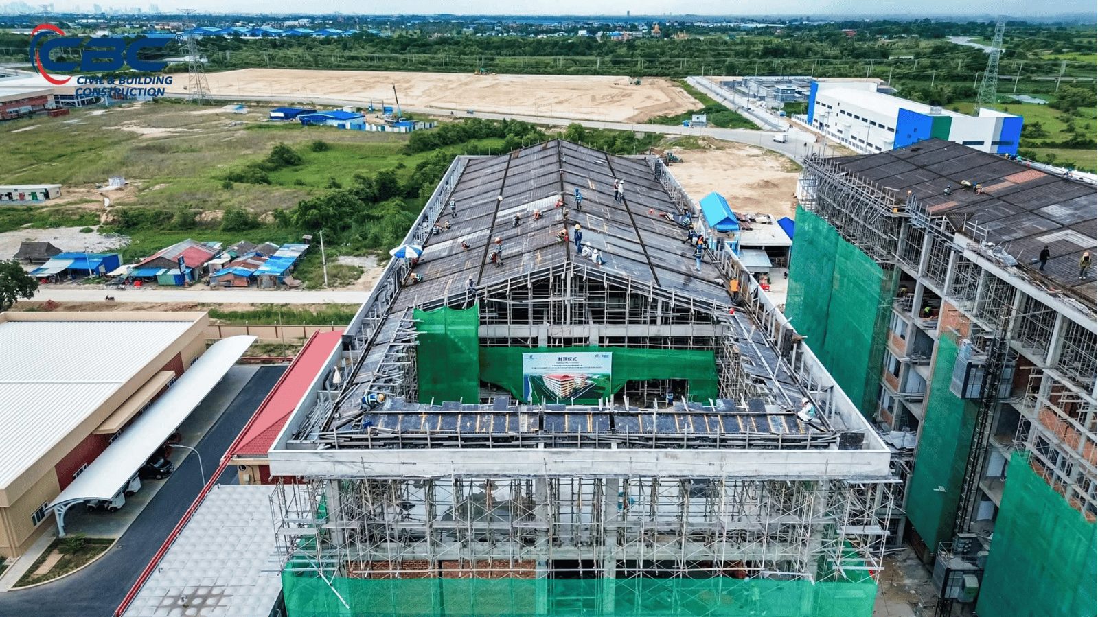 CBC COMPLETES TOPPING OUT OF THE SUNFAIR GARMENT DORMITORY & COFFEE SHOP PROJECT IN CAMBODIA